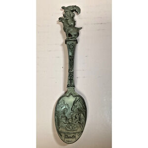 VTG Franklin mint Bremen town musicians 1979 pewter spoon